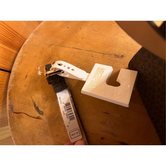 Michael Kors Chocolate Brown Signature Pull Chain Waist Belt Bag Size M nwt - Picture 3 of 9